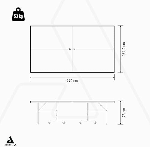 JOOLA Klappbare Tischtennisplatte Inside 13 - Schneller Aufbau inklusive Netz, ideal für Familie, 274 x 152,5 x 76 cm -