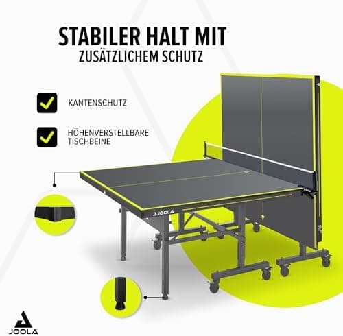 JOOLA Tischtennisplatte Inside - Ideal für Familie und Freunde, robust und Platzsparend - schneller Aufbau inklusive Net