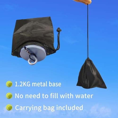 Tennis-Trainer-Set mit Hochwertigen Tennisballen und 1,2 kg Metallfuß | Innovativer Balltrainingsapparát für Kinder & Er
