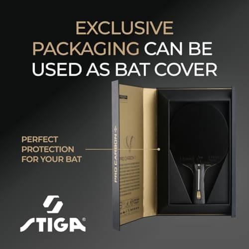 STIGA Pro Carbon Tischtennisschläger - ITTF zugelassen - Verbesserte Geschwindigkeit, Kontrolle und Komfort - Touch Carb