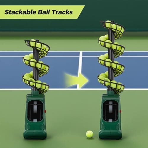 Furlihong 3819BH Tennisballmaschine - Einstellbarer Wurf angle und Geschwindigkeitsinterval, Stufenlose Geschwindigkeits