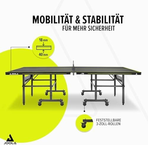 JOOLA Tischtennisplatte Inside - Ideal für Familie und Freunde, robust und Platzsparend - schneller Aufbau inklusive Net