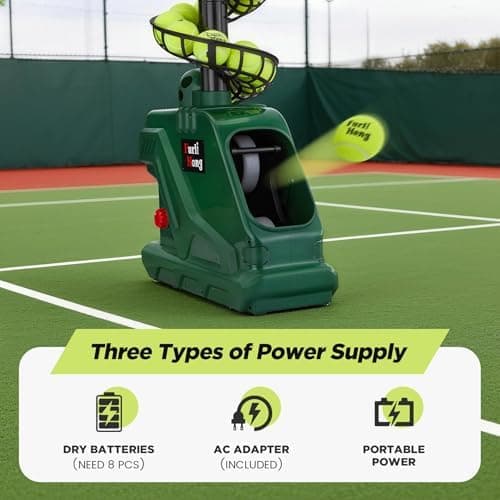 Furlihong 3819BH Tennisballmaschine - Einstellbarer Wurf angle und Geschwindigkeitsinterval, Stufenlose Geschwindigkeits