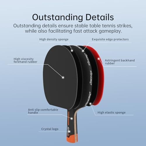 Five-Star Tischtennisschläger für ernsthafte Spieler
| PONGBOT Carbonfaser Tischtennisracket zum HARDSHELL-Koffer
| 7-L