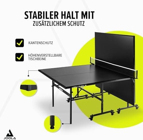 JOOLA Klappbare Tischtennisplatte Inside 13 - Schneller Aufbau inklusive Netz, ideal für Familie, 274 x 152,5 x 76 cm -