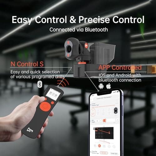 PongBot Tischtennisroboter - Steuerung per Remote und APP, 264 Übungsbohrer, anpassbares Schleudern und Ballgeschwindigk